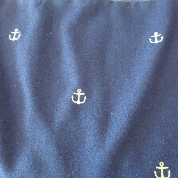 Vineyard Vines Women's Mini Skirt, Navy Blue, Embroidered Gold Anchors, Size 14 - Picture 5 of 11